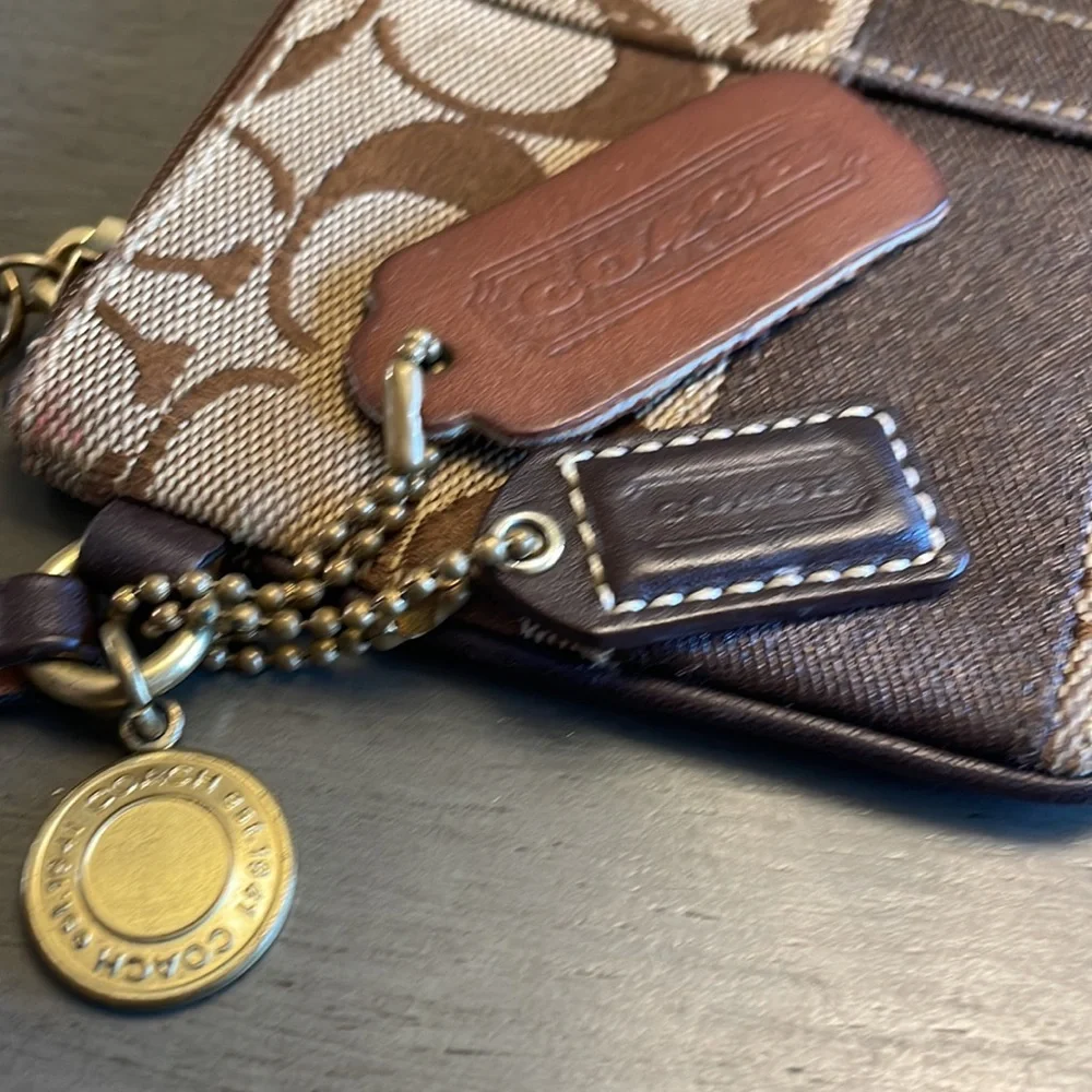 Coach Brown Signature C Wristlet - Picture 2 of 6